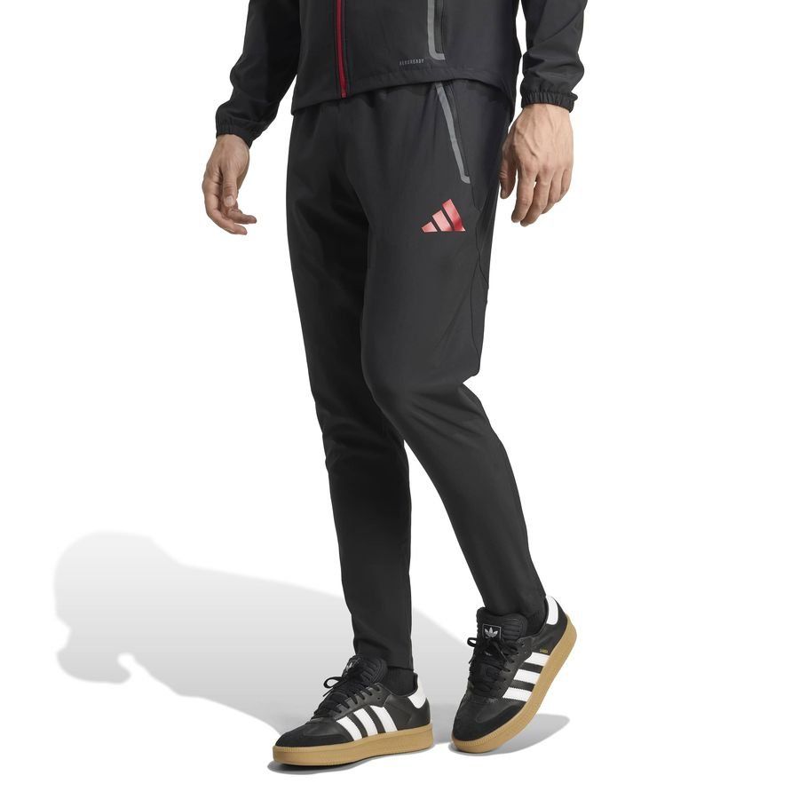 Liverpool Training Trousers Tiro 25 Competition Vis Tech Travel - Black/Strawberry Red - Men's-SoccerKits Hub | Buy Soccer Jerseys Online